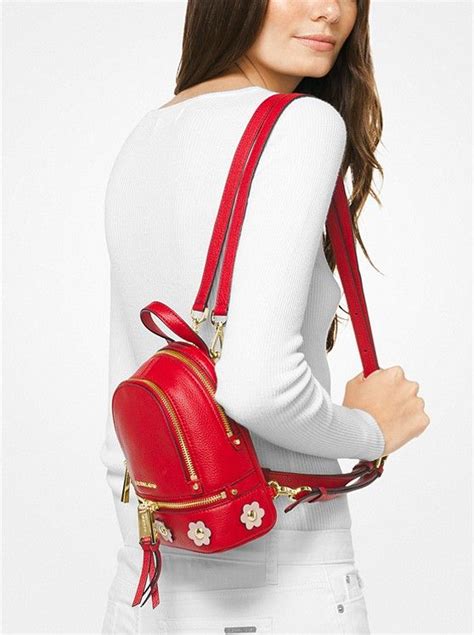 leather backpack red michael kors flowers|Michael Kors red belt bag.